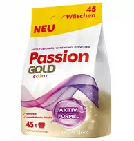 Der Waschkönig PASSION GOLD skalbimo milteliai 2,7kg spalvota folija ir