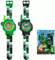 Kids Euroswan Hiszpania KIDS „Minecraft“ 2 racijų rinkinys + LED laikrodis vaikams / Min40098