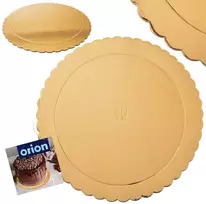 Emkl Orion Torto padėkliukas Auksinis Apvalus 32 cm