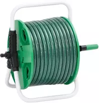 Žarnos ritė su tvirtinimo detalėmis, žalia, 0,5", 30m, PVC