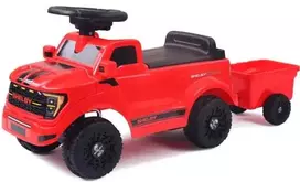 Megaleg „Ford Shelby F-150 Raptor“ vaikščiojantis sunkvežimis su įrankių rinkiniu ir priekaba