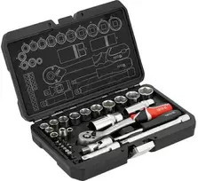 Yato Toya Sa Poland Galvučių ir įrankių rinkinys – profesionalus, AS-Drive – 1/4" + 3/8", 34 vnt (YT-38700)