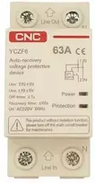 CNC Įtampos apsaugos relė, 1P+N, 63A, 230V, su atsistatymo funkcija