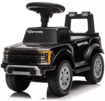 Megaleg „Ford F150 Raptor“ vaikščiojantis automobilis su šviesomis ir garsais, juodas