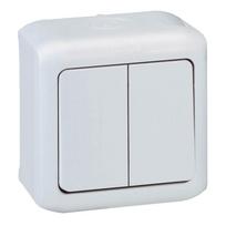 2 gang one-way switch Forix - surface mounting - 10 AX - 250 V - white