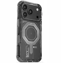 Skinarma „Magma“ dėklas, skirtas „iPhone 17 Pro“, magnetinis įkrovimas, grafito spalvos