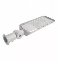 VTAC V-TAC 2120423 30W 6500K 115° LED gatvės šviestuvas su reguliuojamu laikikliu, lustas SAMSUNG 4050lm IP65 aliuminio pilkas