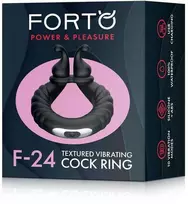 FORTO F-24 Tekstūrinis Vibruojantis Varpos Žiedas Juodas