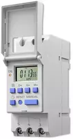 „Qoltec Elektroninis TIMER“ laikmatis DIN bėgeliui su įmontuota baterija | 7 dienų tvarkaraštis | 16 programų
