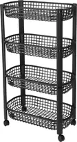 Excellent Houseware Mobilus stalčius 4 lygių su ratukais 46,5x26x79 cm - Vonios ir virtuvės trolis