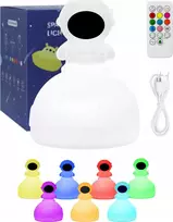 Zenwire VAIKŲ ASTRONAUTO NAKTINĖ LEMPUTĖ Spalvinga SILIKONINĖ LED RGB su nuotolinio valdymo pultu