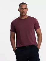 Cotton medvilniniai marškinėliai - bordo spalvos v10 om-tsbs-0146