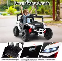 Promotions Elektrinis automobilis, vaikų 12V elektrinis UTV sunkvežimis, baltas