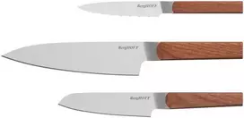 BergHOFF 3 dalių peilių rinkinys - Ion serija su medinėmis rankenomis preciziškam pjaustymui
