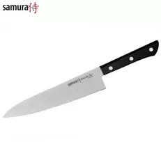 Samura Harakiri Serrated Kitchen Chef's peilis 208mm from AUS 8 Japanese steel 58 HRC