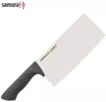 Samura Arny Asian Kitchen hatchet peilis 209mm AUS-8 Gray TPE Gray comfort handle HRC 59