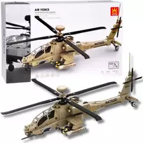 Jokomisiada Techniniai statybiniai blokai Kovinio sraigtasparnio AH-64 sraigtasparnio blokai 259 vnt. ZA5676