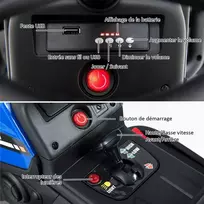 Promotions Elektrinis traktorius vaikams, 3 greičiai, LED žibintai, USB, Bluetooth, mėlynas