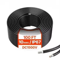 Vevor 30,48 m saulės skydelio kabelio prailginimas 6 mm²