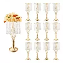VEVOR 12 vnt. kristalinis vestuvių gėlių stovas 49 cm