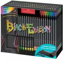 Spalvoti pieštukai Faber-Castell Juodas Edition, 72 spalvos su suvyniojamu dėklu