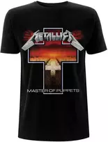 Rock Metallica Master of Puppets Cross Marškinėliai, Dydis: M