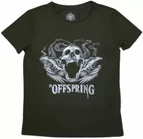 Rock Moteriški Marškinėliai The Offspring Feathered Winged Skull, Dydis: M