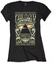 Rock Rožinė Floyd Carnegie Hall Poster Moteriški Marškinėliai, Dydis: L
