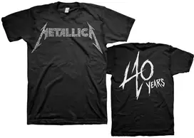 Rock Metallica 40th Anniversary Songs Logo Marškinėliai, Dydis: XL