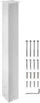 Vevor Pašto dėžutės stovas, 109 cm, baltas, Q235 plienas, paviršinis montavimas