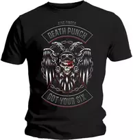Rock Five Finger Death Punch Biker Badge Marškinėliai, Dydis: M