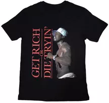 Rock 50 Cent Get Rich Marškinėliai, Dydis: M
