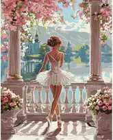 Norimpex Ideyka paveikslas pagal skaičius ant rėmo KHO8441 Nuostabi balerina 40x50 cm AP0117