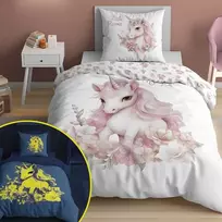 Detexpol Medvilninė tamsoje šviečianti patalynė Vienaragis 5405
