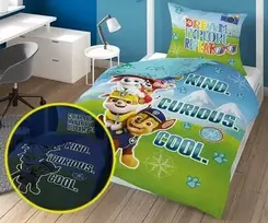 Detexpol Medvilninė tamsoje šviečianti patalynė Paw Patrol 26