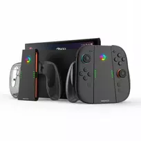 YAXO Charge Grip Set do Joy-Con su funkcija ładowania Nintendo Switch 2 Techno juoda