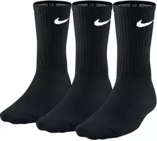 Nike Kojinės U NK Perf Ltwt Crew 3PR Juodas SX4704 001