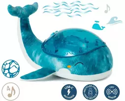 Projektorius su pozytywką - Wieloryb mėlyna ECO - Cloud b® Tranquil Whale™