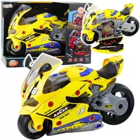 Lean Toys Žaislinis motociklas su dirbtuvėmis 43 cm geltonas