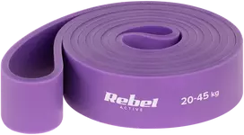 Guma TPE mankštos juosta – „Power Band PT-4“, violetinė, 20–45 kg, REBEL ACTIVE