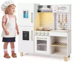 Promotions Žaislinė virtuvėlė, 92x30x98 cm, balta