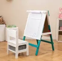 Promotions Vaikų molbertas ir kėdutės komplektas, 55x48x75 cm, žalia