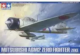 Tamiya Mitsubishi A6M2 Zero, 1/48 plastikinis lėktuvo modelis (61016)