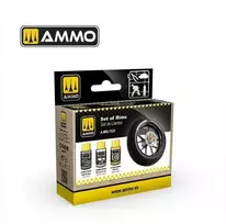 AMMO by MIG Jimenez AMMO MIG Cobra Motor akrilinių dažų rinkinys ratlankiams 7523, 3 spalvos
