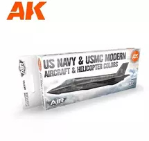 AK Interactive 3-ios kartos akrilinių dažų rinkinys US Navy/USMC aviacijai