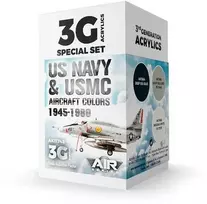 AK Interactive 3 gen. akrilinių dažų rinkinys – US Navy/USMC 1945–1980 AK11745