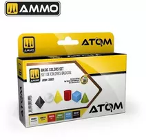 AMMO by MIG Jimenez AMMO MIG ATOM akrilinių dažų rinkinys – Pagrindinės spalvos, 6 vnt (20820)
