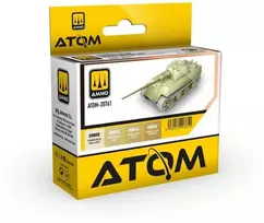 AMMO by MIG Jimenez AMMO MIG ATOM akrilinių dažų rinkinys Dunkelgelb moduliacijai, 4 spalvos 20761