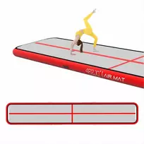 Pripučiamas gimnastikos kilimėlis, oro takelis, 6 m ilgio, su elektrine pompa, skirtas namų, sporto salės ir lauko treniruotėms