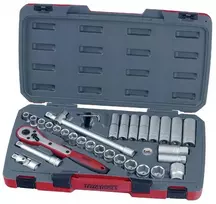 TengTools Sukimo galvučių komplektas Teng Tools T1234; 1/2''; 34 vnt.